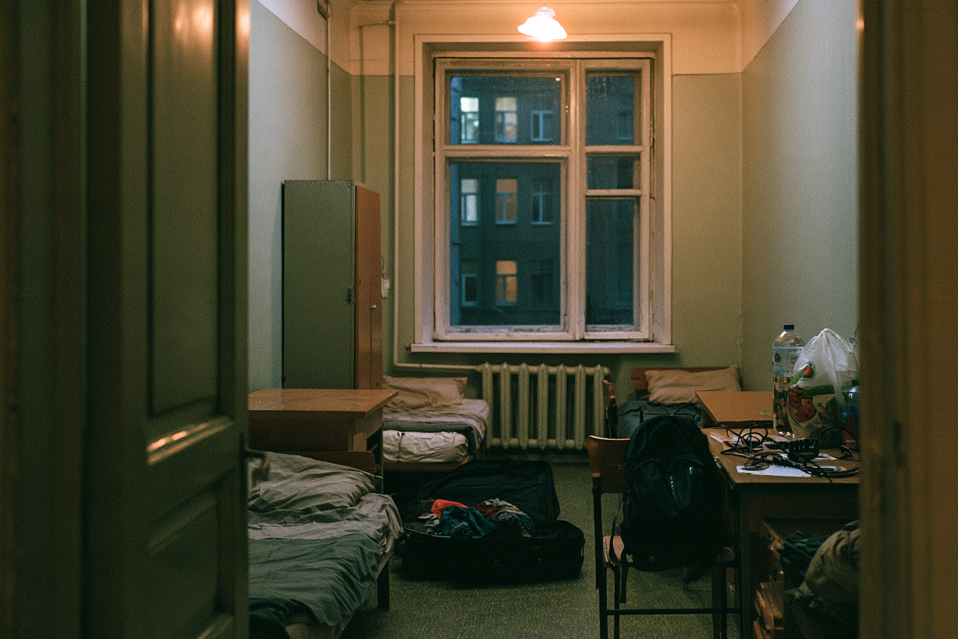 A first dormitory room