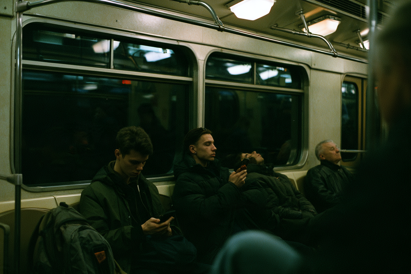 Late-night metro image used in the zine