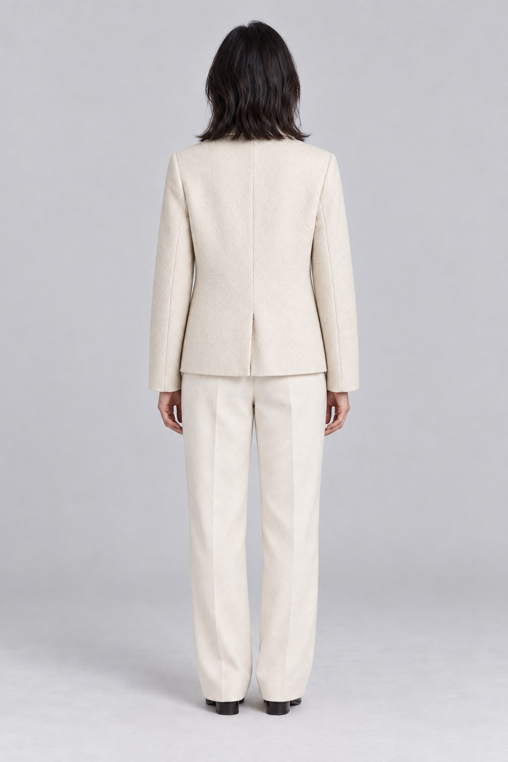 Approved back view of the same model and jacket